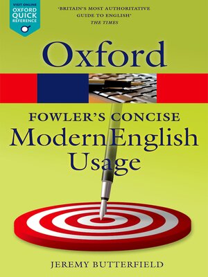 cover image of Fowler's Concise Dictionary of Modern English Usage